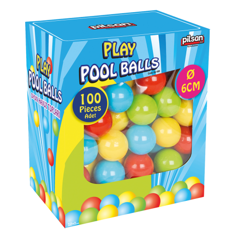 Play Pool Balls in Box 6 cm 100 Pcs