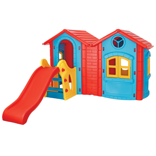 Double Happy House with Slide